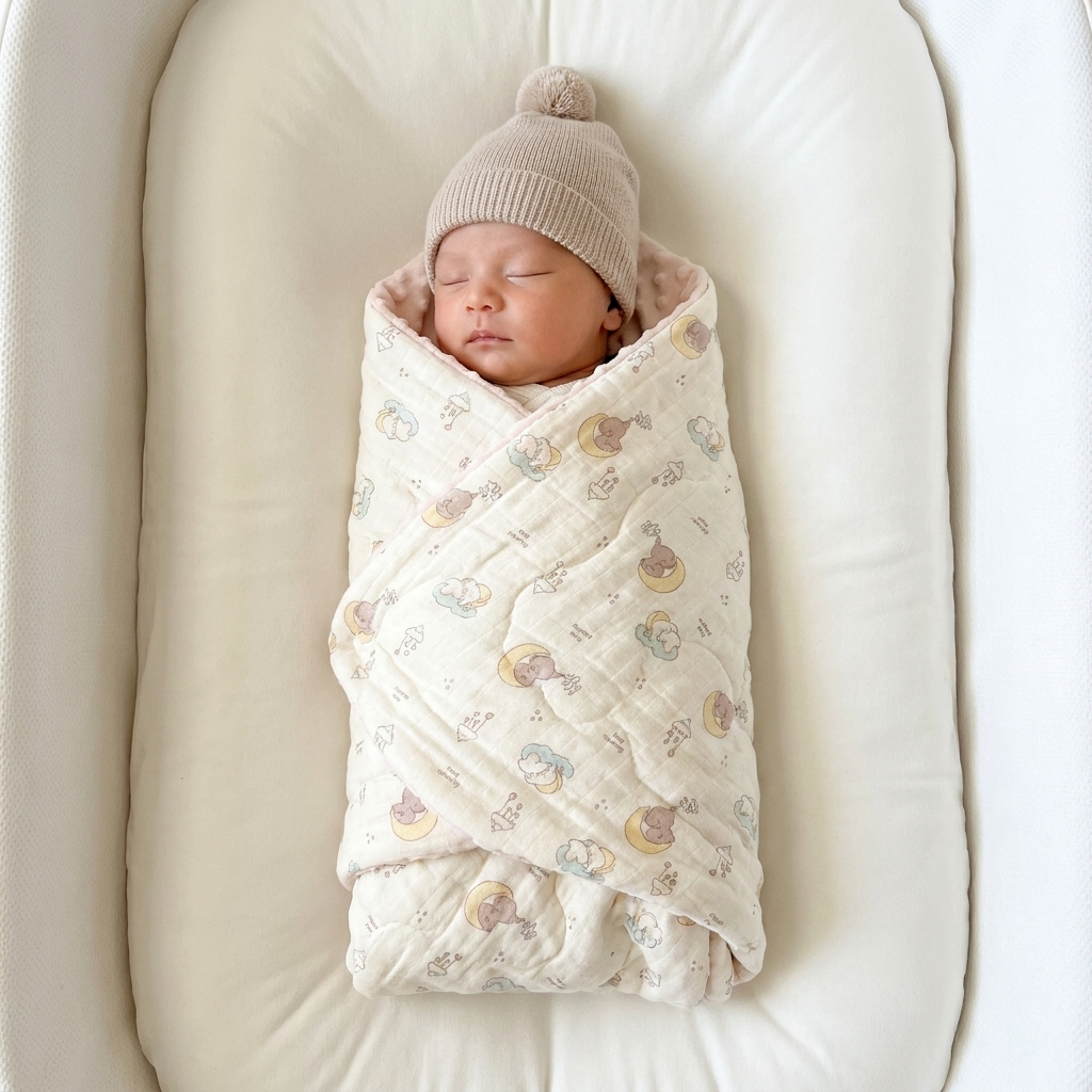 Muslin & Dotted Minky Baby Blanket – 6 Designs | Faba Kids