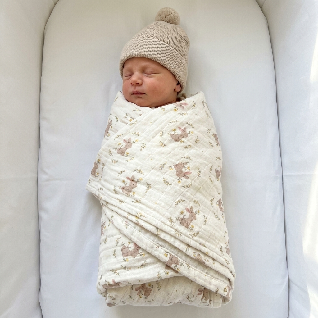 Muslin & Dotted Minky Baby Blanket – 6 Designs | Faba Kids