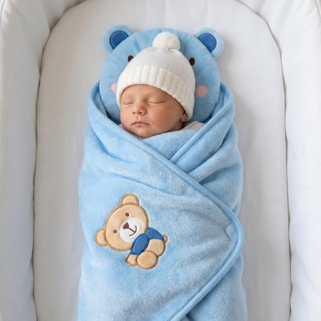 2-Piece Character Pillow & Baby Shawl Set – 5 Designs | Faba Kids