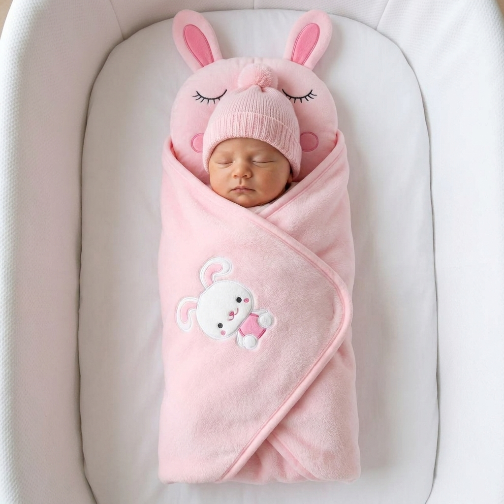 2-Piece Character Pillow & Baby Shawl Set – 5 Designs | Faba Kids