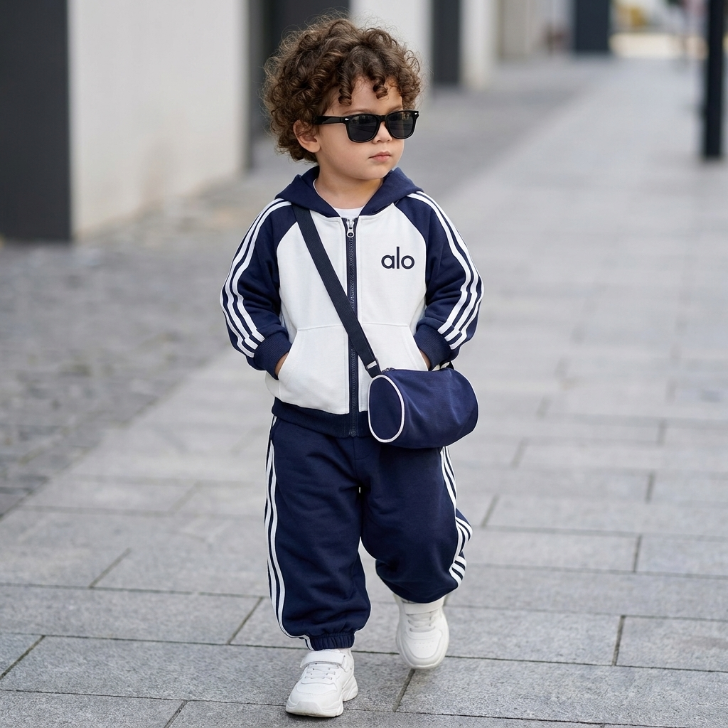 Boys 3PC Hooded Tracksuit with Bag – 2 Colors | Faba Kids