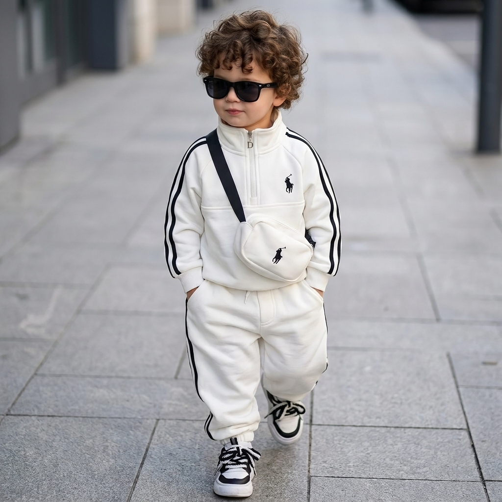 Boys 3PC Stripe Tracksuit with Bag – 3 Colors | Faba Kids