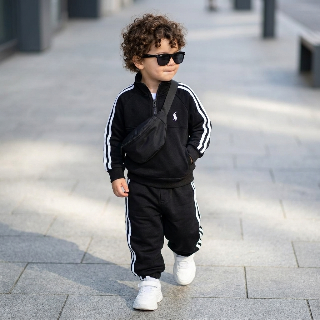 Boys 3PC Stripe Tracksuit with Bag – 3 Colors | Faba Kids