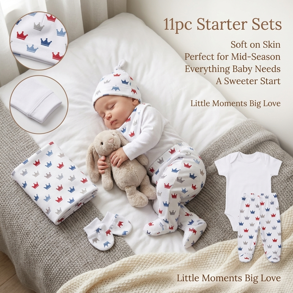 11-Piece Mid-Season Newborn Starter Set | Faba Kids