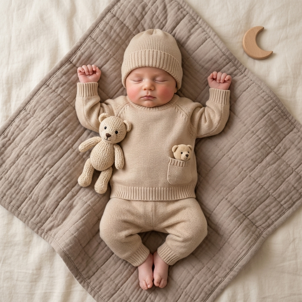 2-Piece Teddy Knit Shirt & Trouser Set – 3 Colors | Faba Kids
