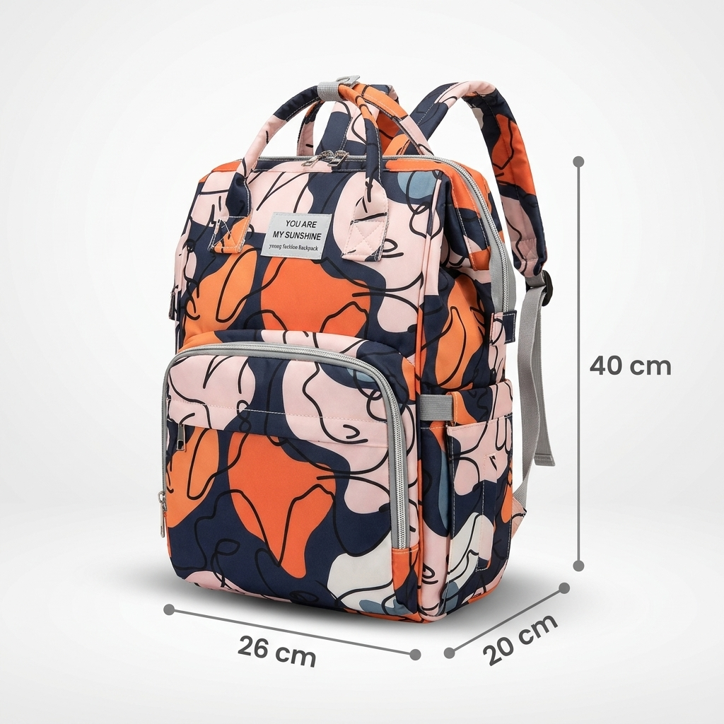 Printed Baby Diaper Backpack – 2 Designs | Faba Kids