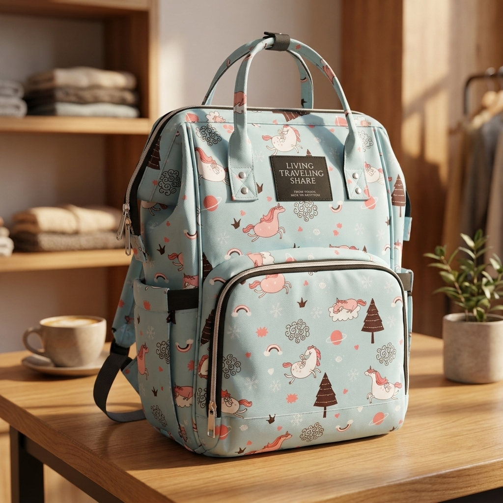 Unicorn Print Baby Diaper Backpack – 3 Colors | Faba Kids