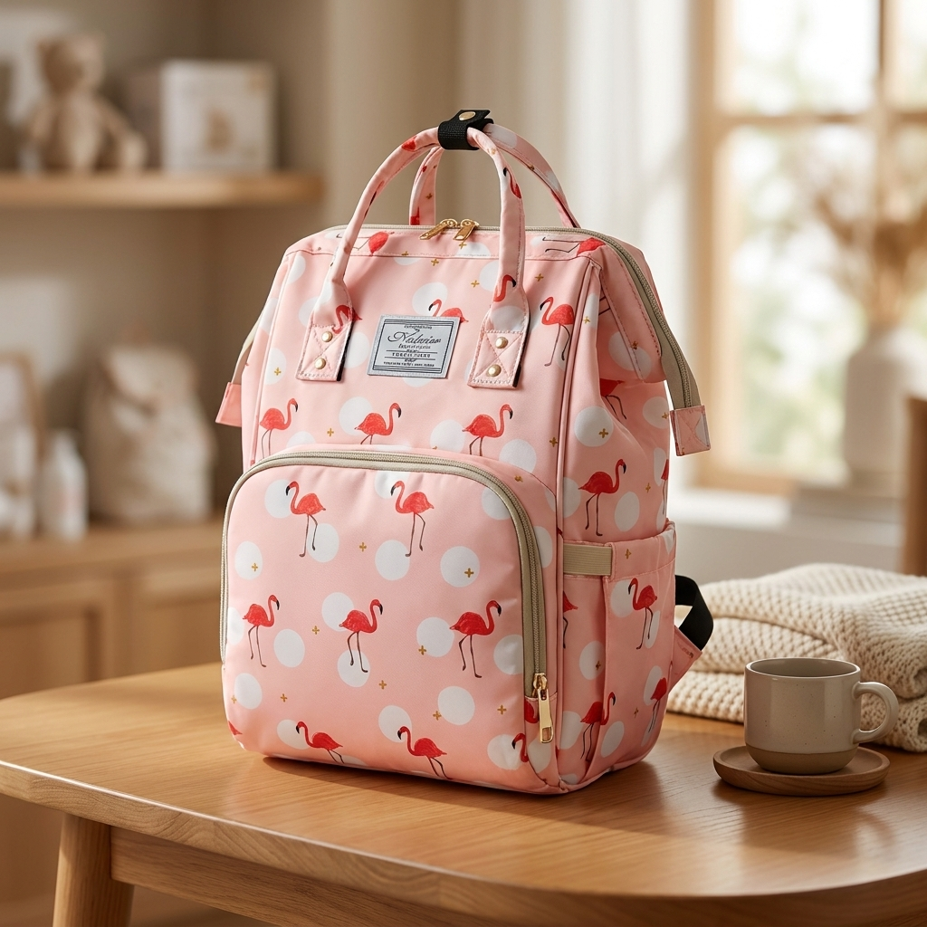 Flamingo Print Baby Diaper Backpack – 2 Colors | Faba Kids