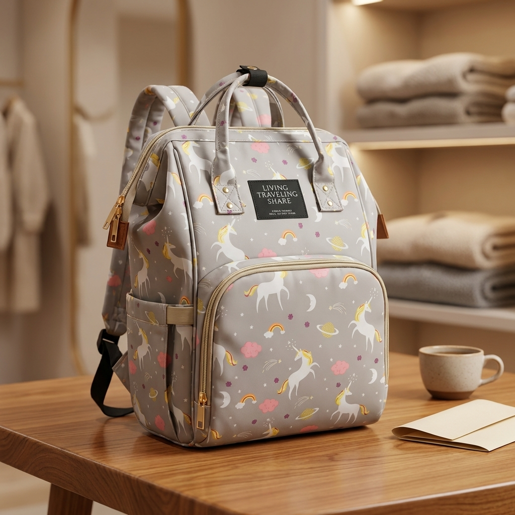 Unicorn Print Baby Diaper Backpack – 3 Colors | Faba Kids