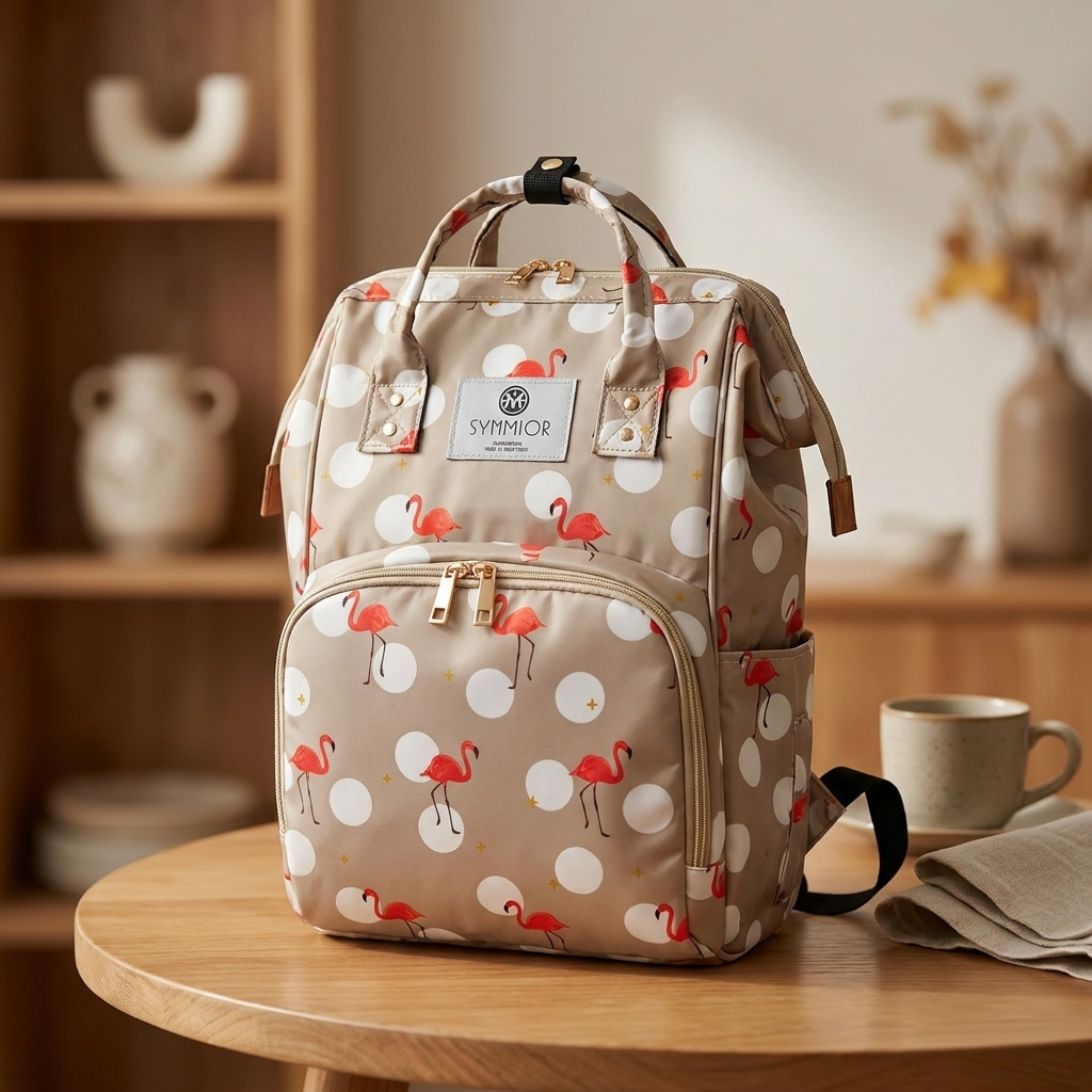 Flamingo Print Baby Diaper Backpack – 2 Colors | Faba Kids