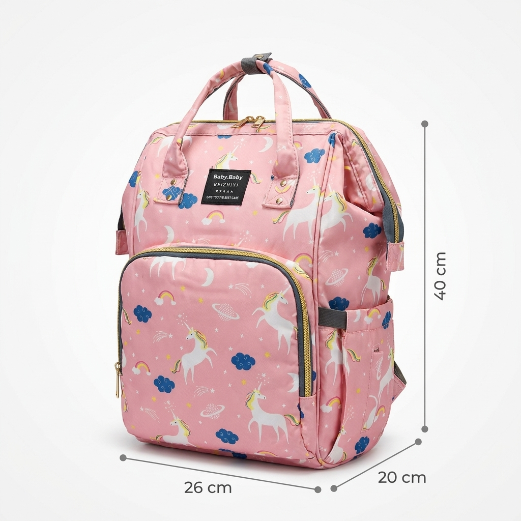 Unicorn Print Baby Diaper Backpack – 3 Colors | Faba Kids