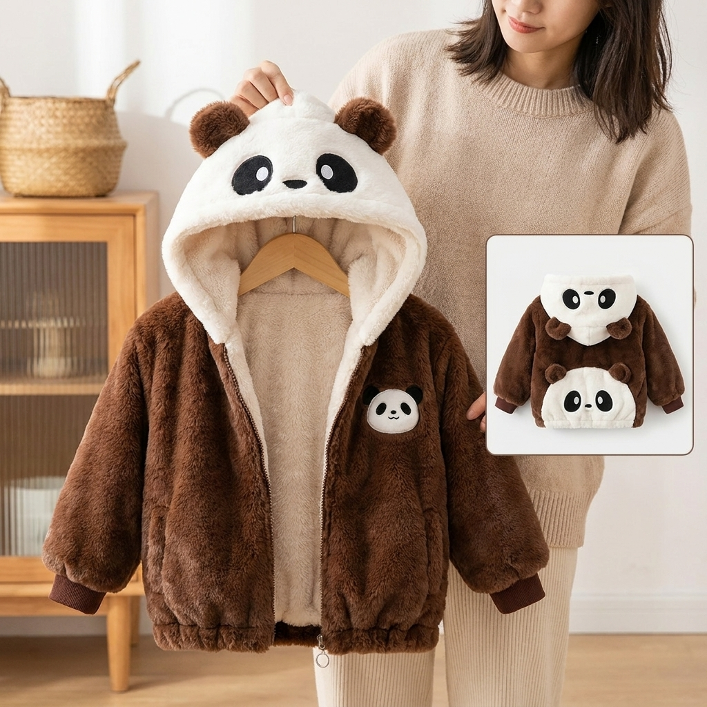 Panda Fur Hooded Jacket