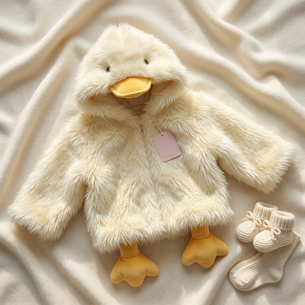 Duck Fur Hooded Jacket