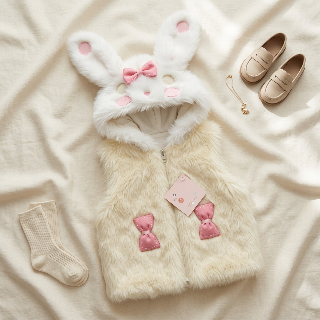 Bunny Fur Sleeveless Vest