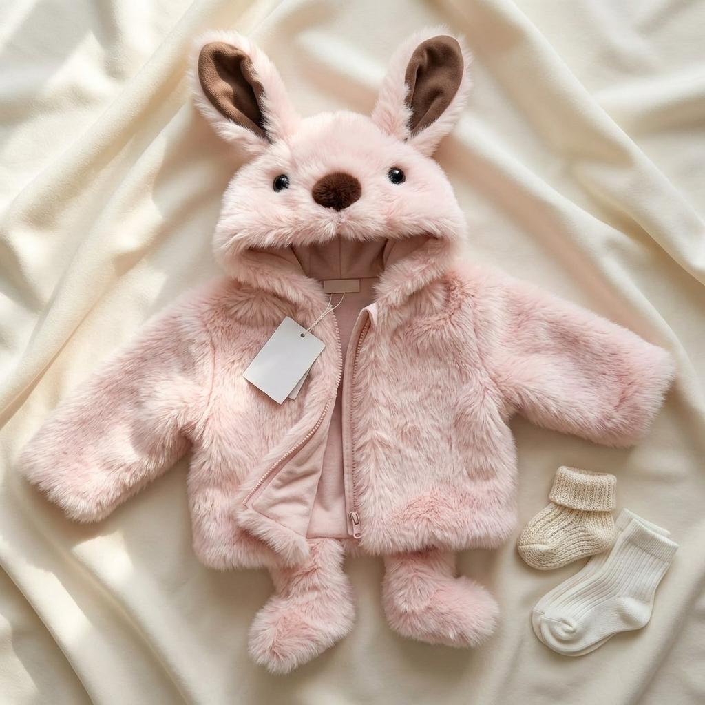 Bunny Fur Hooded Jacket