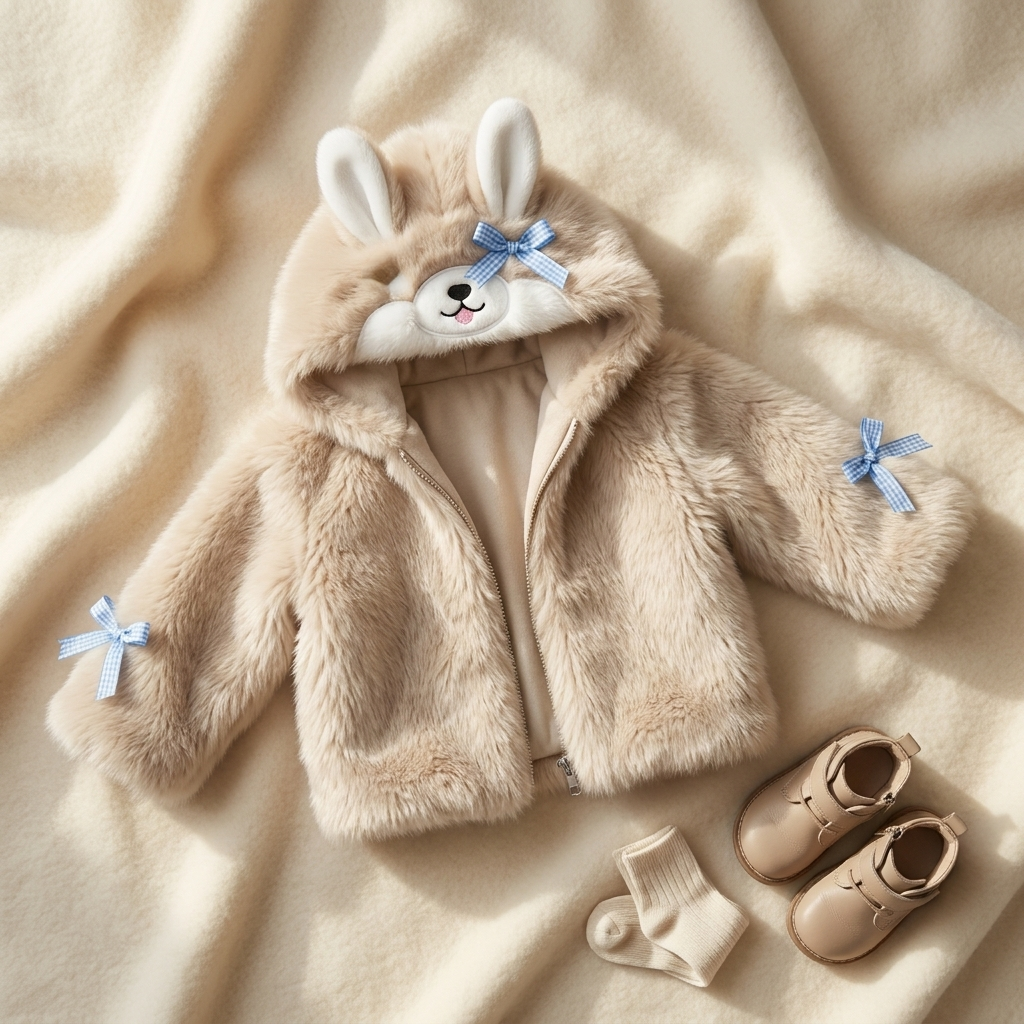 Bunny Fur Hooded Jacket