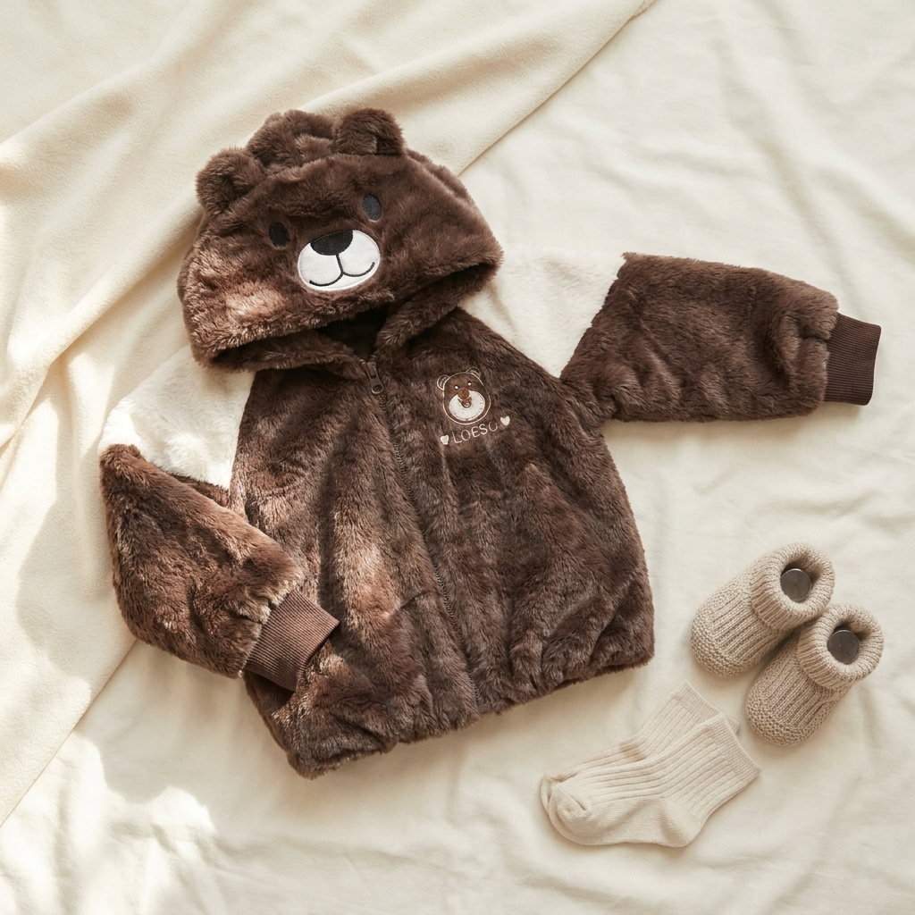 Teddy Bear Fur Hooded Jacket