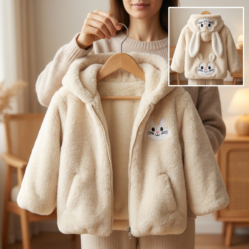 Bunny Fur Hooded Jacket