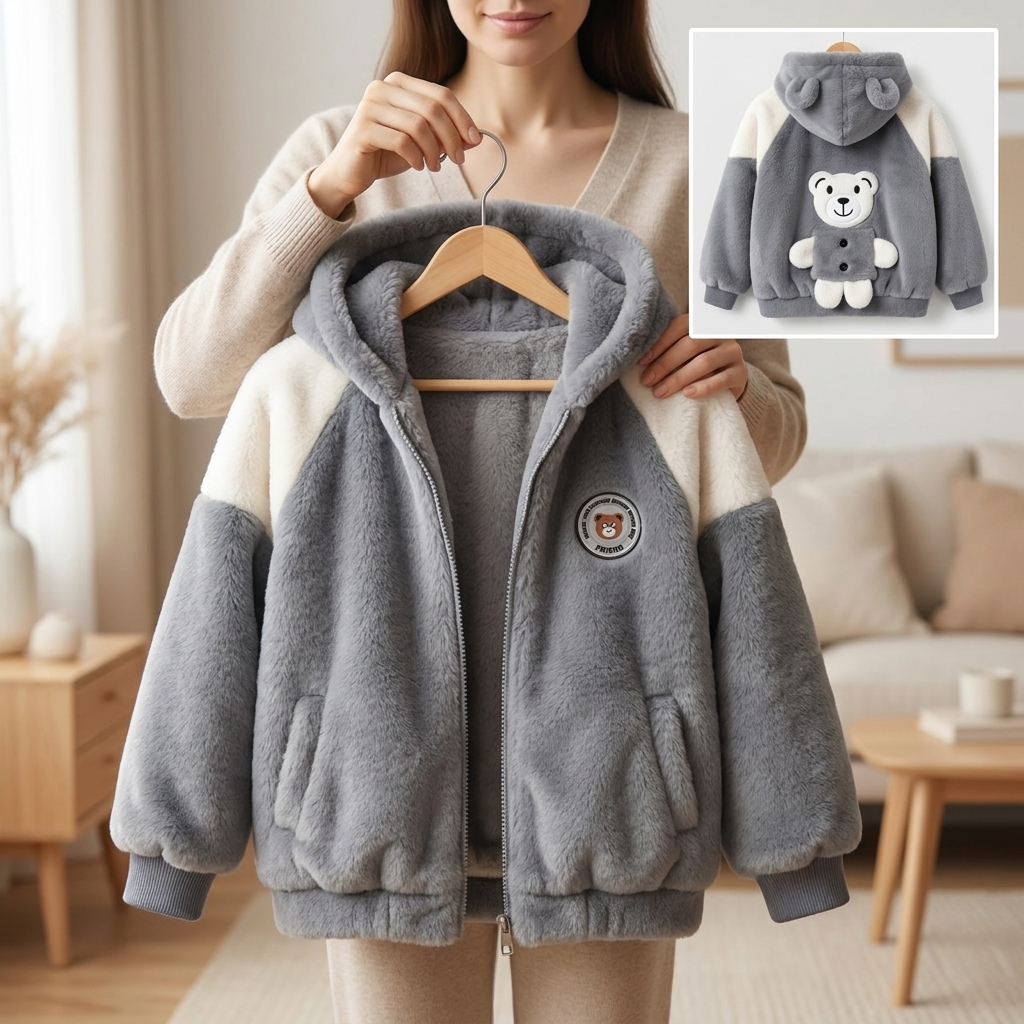 Teddy Fur Hooded Jacket