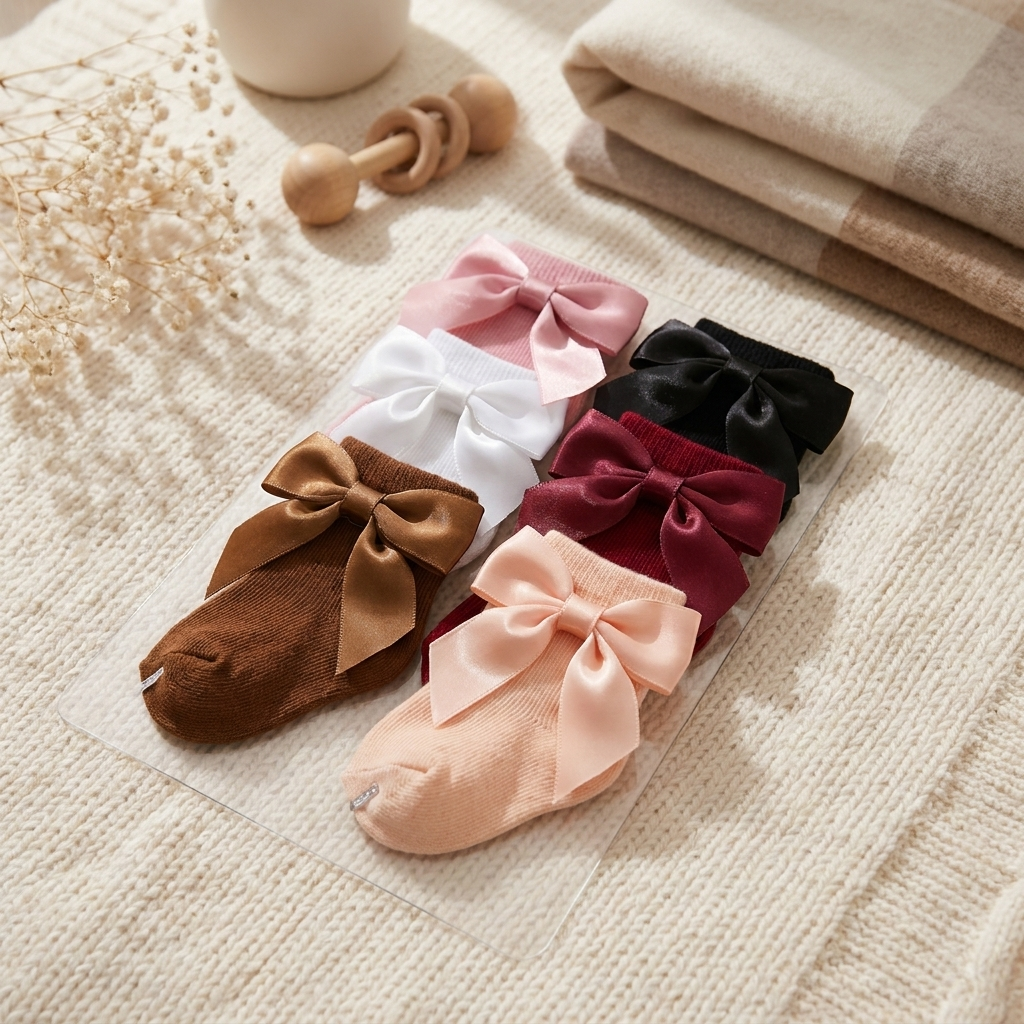Pack of 6 Bow Baby Socks