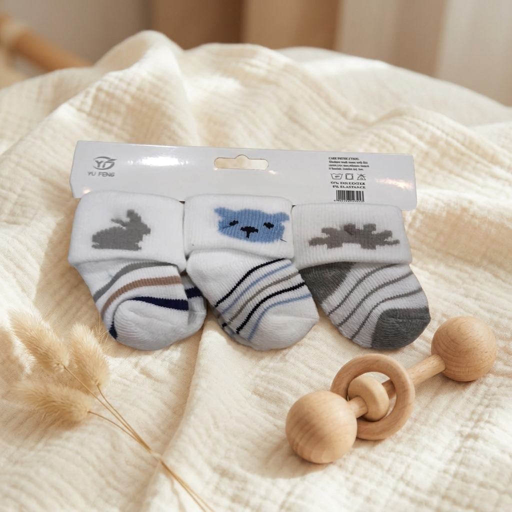 Pack of 3 Printed Baby Socks - hf_20260921_134525_9890edb6-1e78-42e7-8017-43aa5473ff16.png