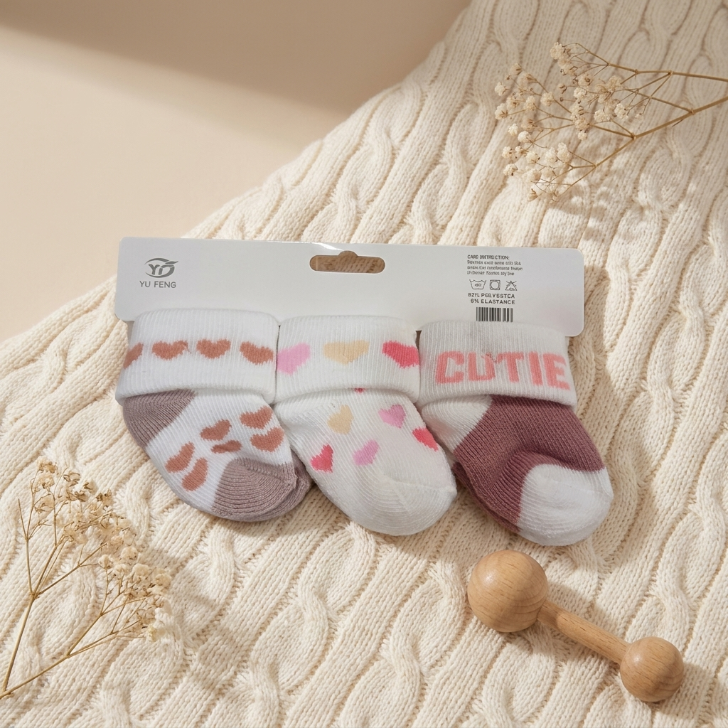 Pack of 3 Printed Baby Socks