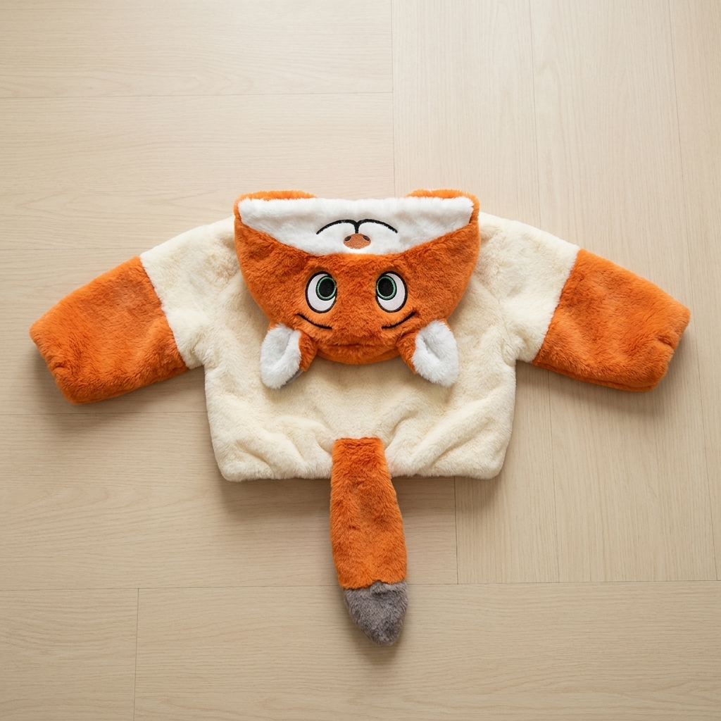 Kids Animal Hooded Fur Jacket