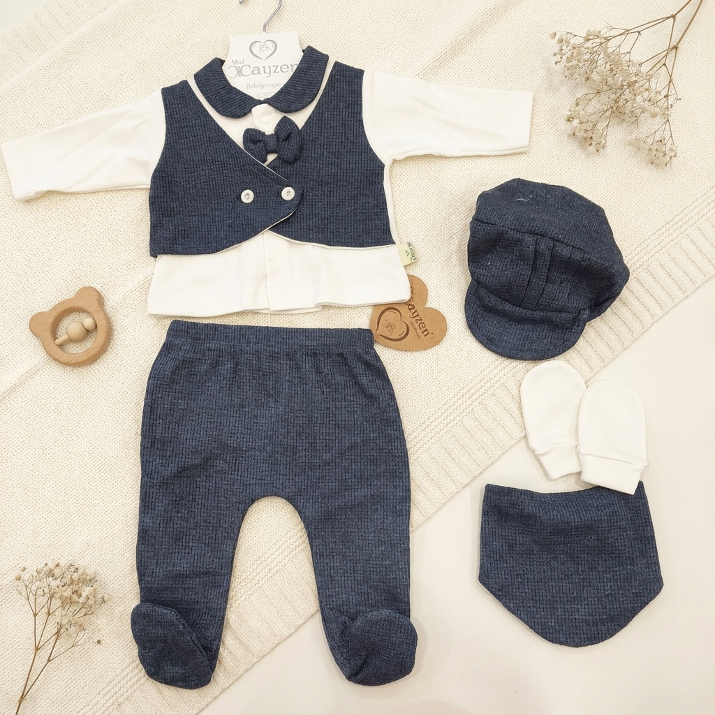 Newborn Bow Vest 5PC Premium Starter Set