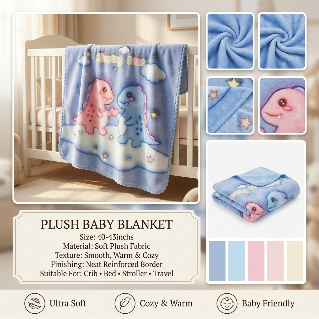 Baby Character Friends Plush Blanket