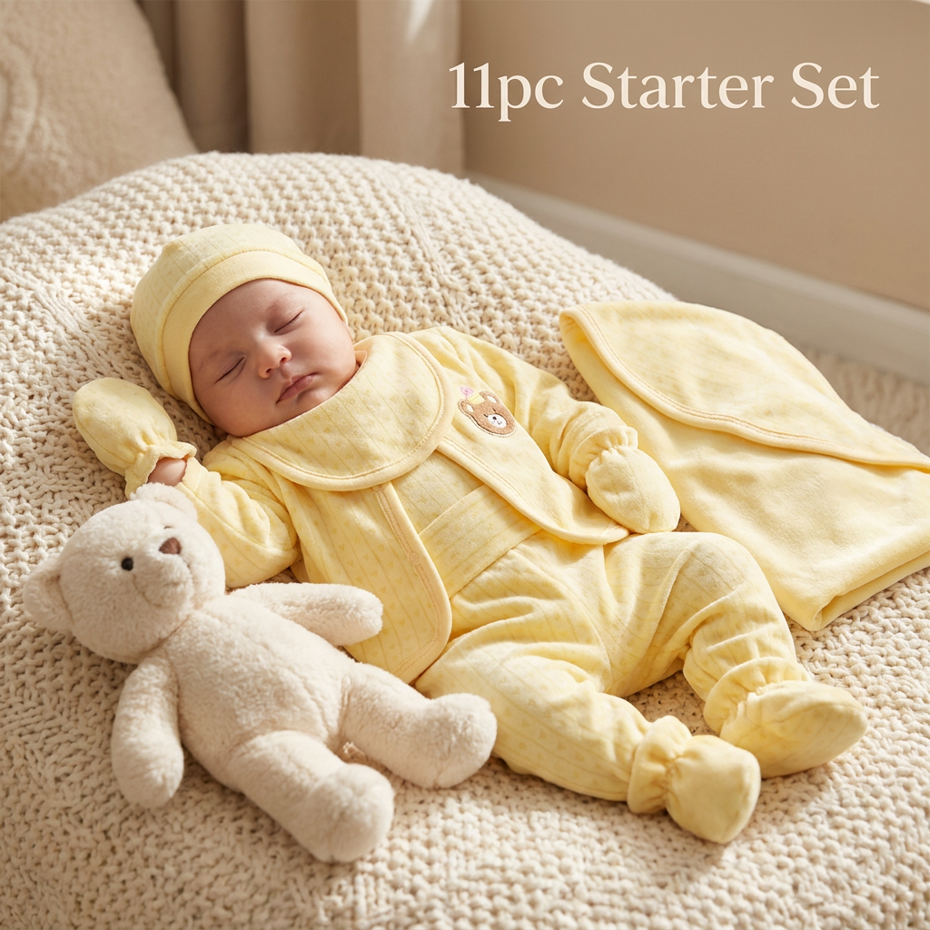 11PC Newborn Starter Set – 6 Colors