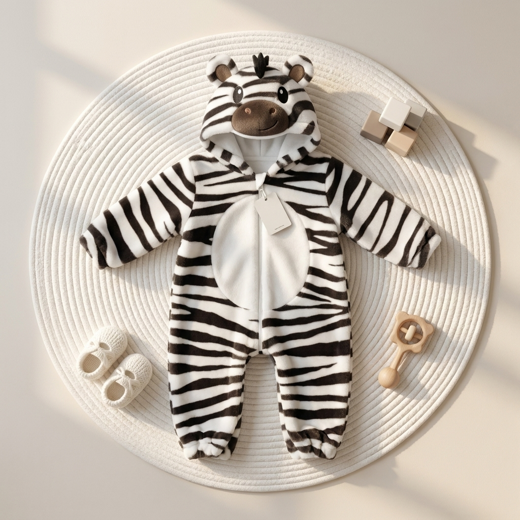 Baby Animal Character Hooded Plush Romper - hf_20261020_111054_1c95f82f-8b92-40e0-8e8d-38691a2ca2d5.png
