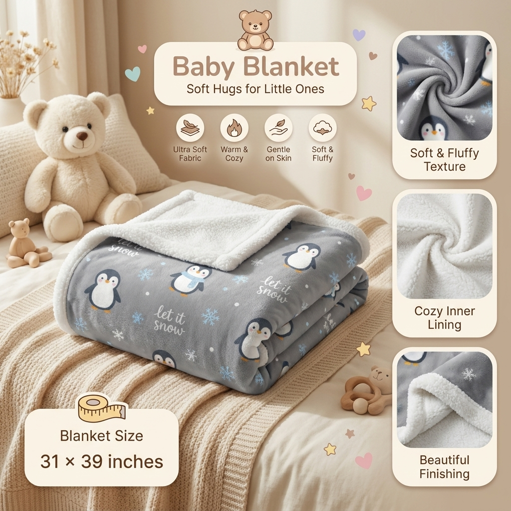 Baby Printed Shaggy Soft Blanket 0-24 Months - hf_20261022_150201_e3622934-2224-46e0-a09e-2fee4269dd1b.png
