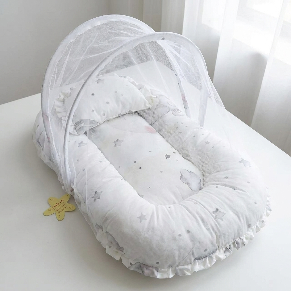 Baby Mosquito Net Carry Nest & Pillow 2PC Set