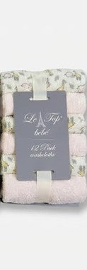 Premium Baby Washcloth Set – Pack of 12 (Neutral Beige)