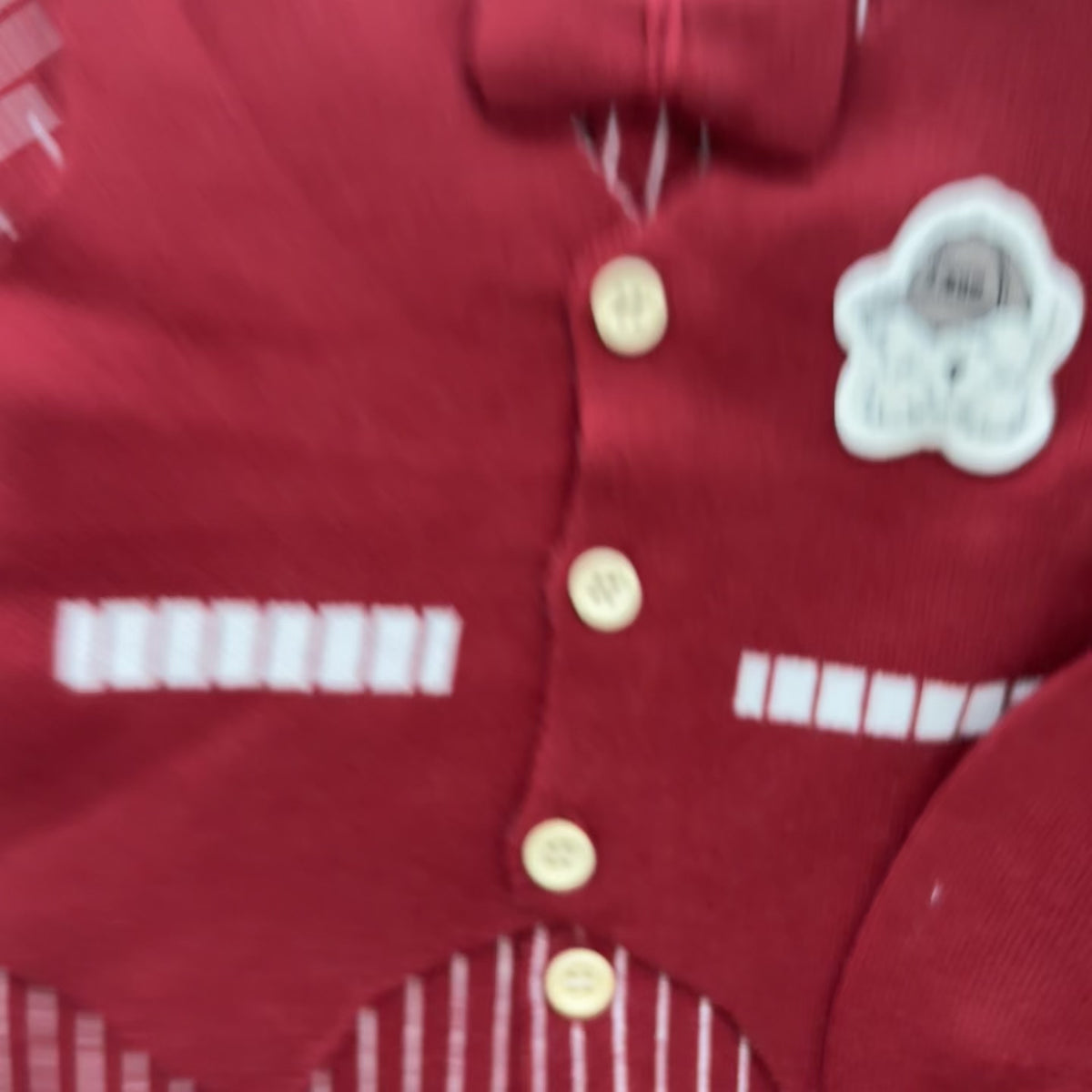 Baby Teddy Waistcoat Stripe Romper & Cap 2PC Set