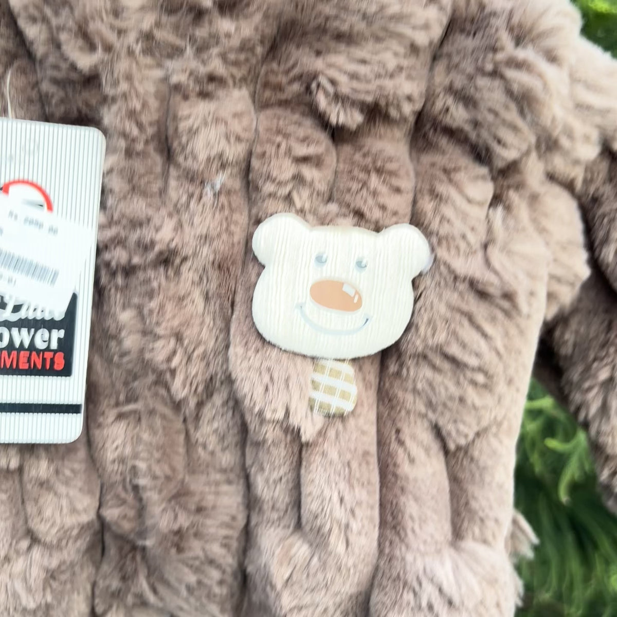 Newborn Bear Fur Hooded Romper