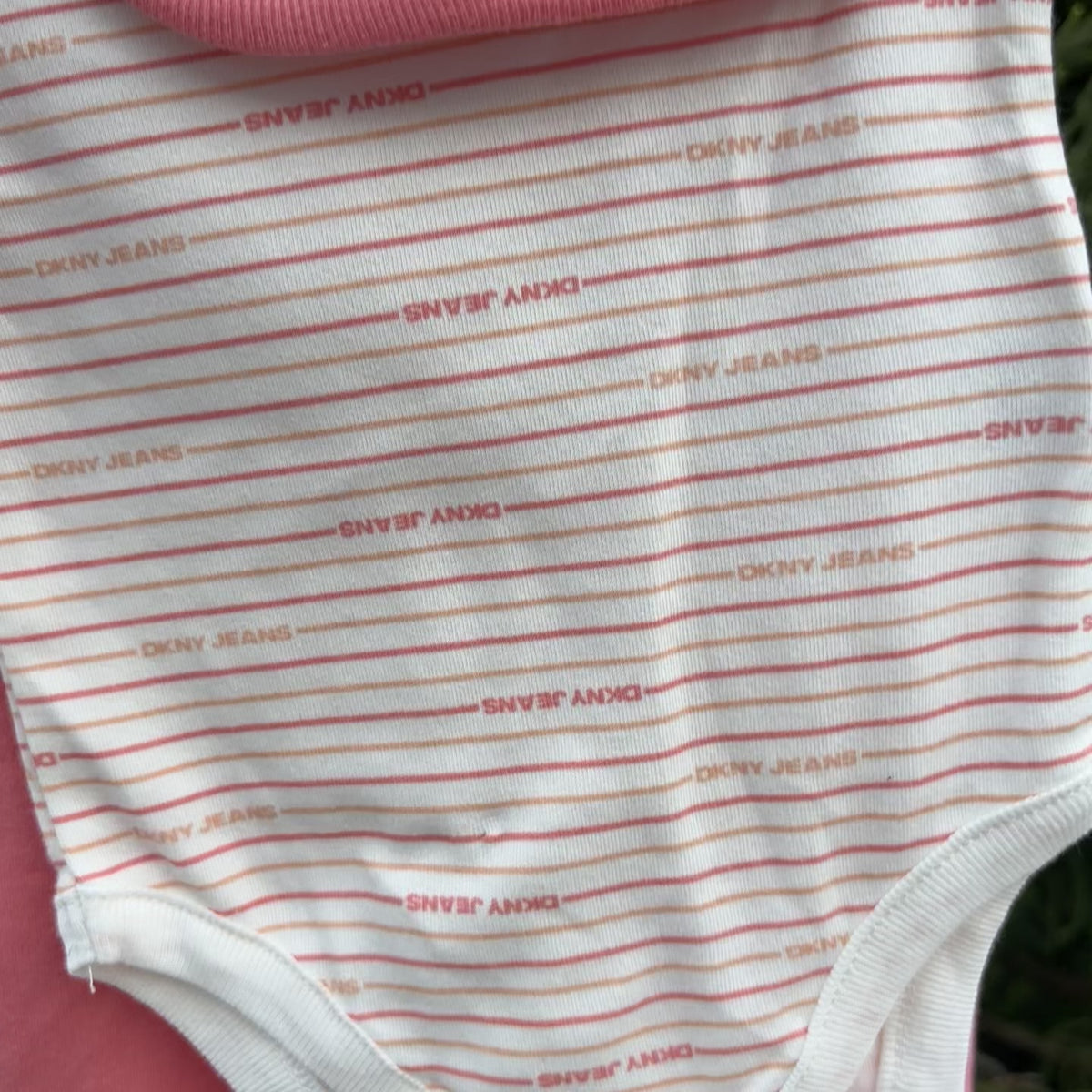 Baby Pink Logo Bib, Romper & Bodysuit Set