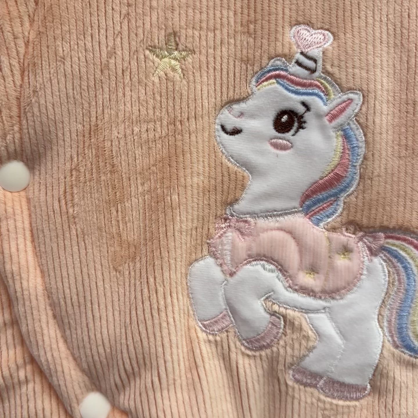 Little Unicorn Velvet Baby Romper – 1PC