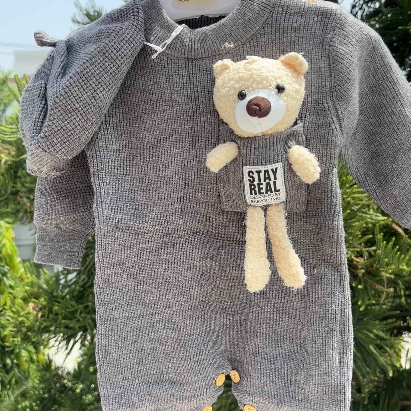 3D Teddy 2-Piece Baby Winter Set