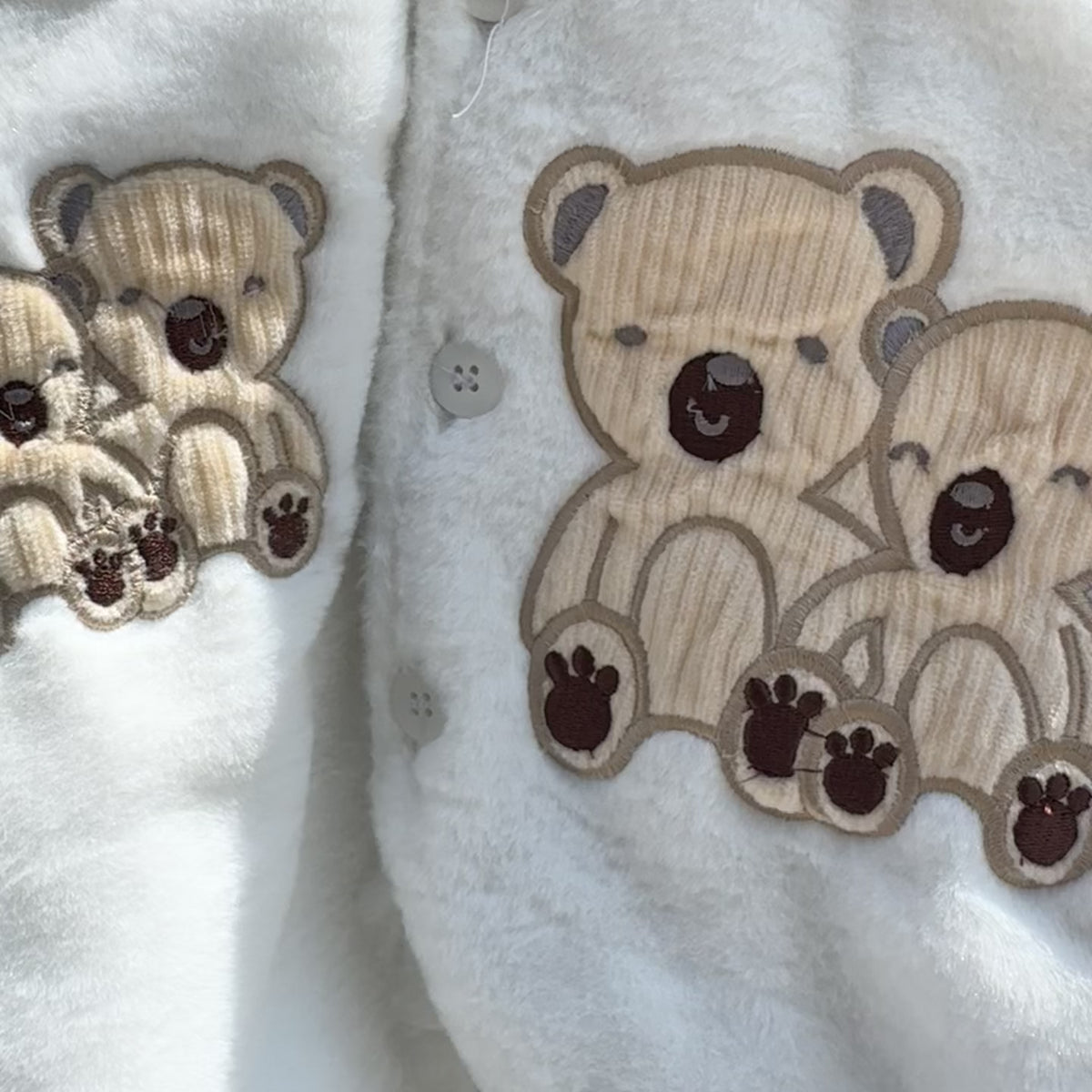Baby Teddy Bear Plush Hooded Romper