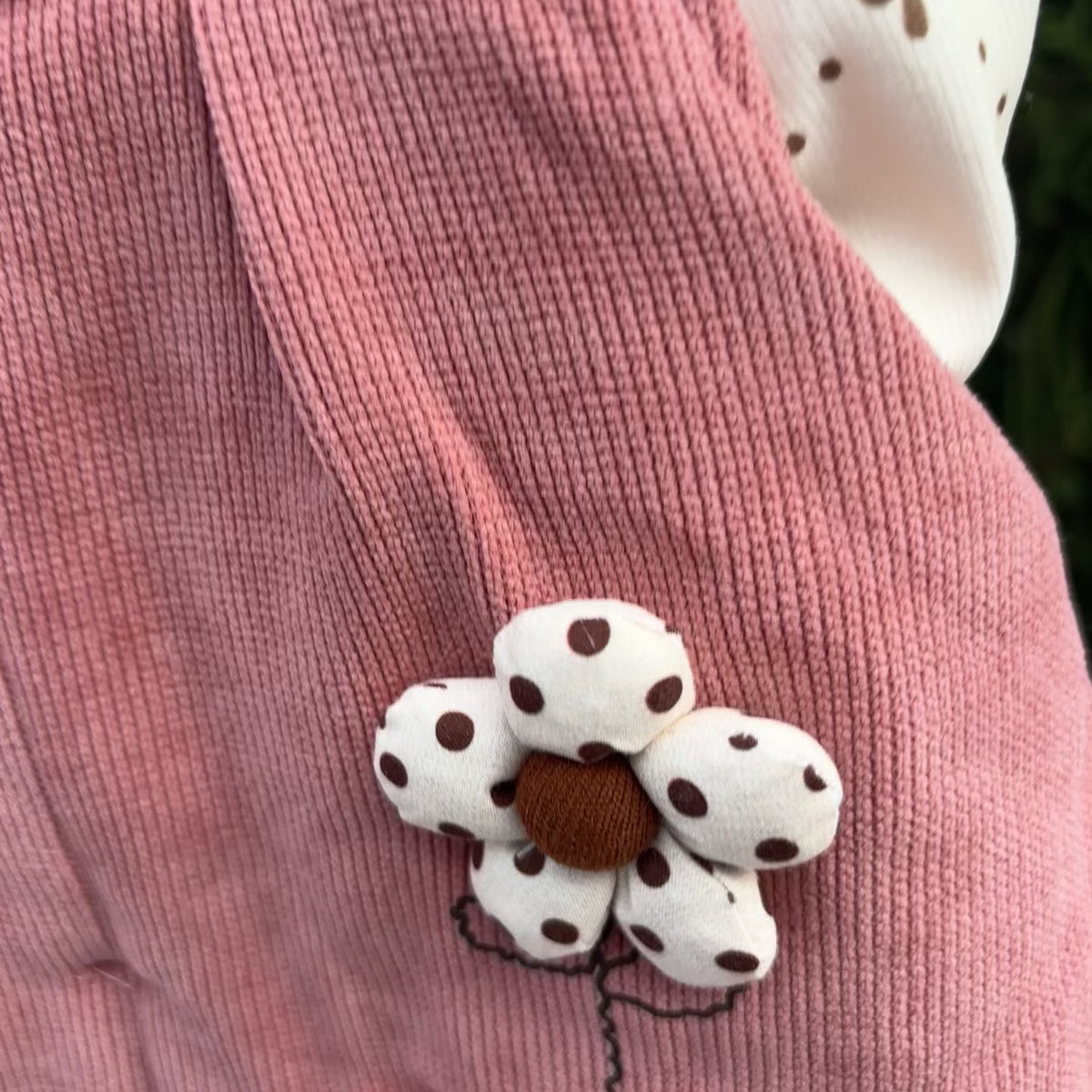 Girls Floral Pocket Dungaree & Shirt Set
