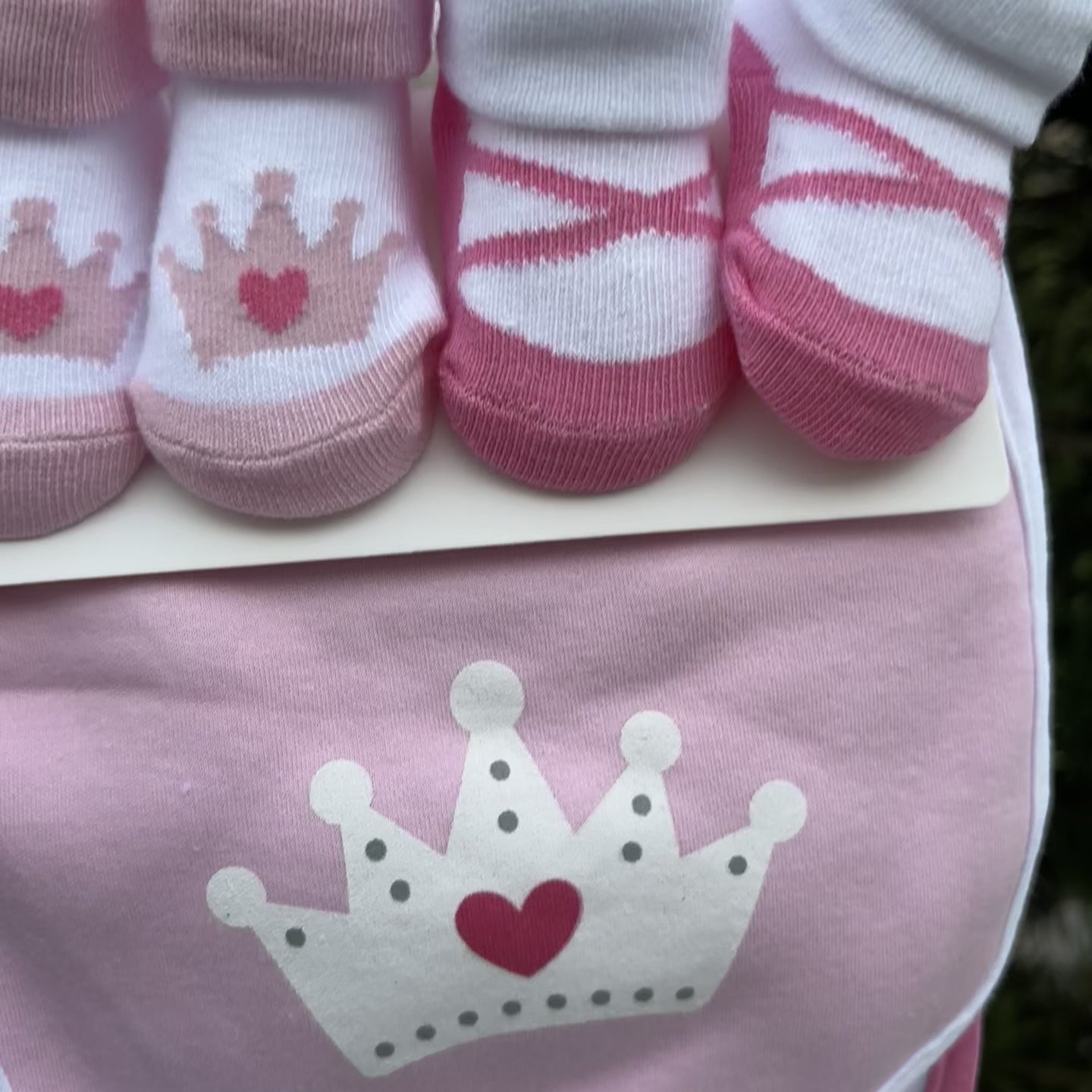 Baby Girl 5-Piece Bib & Socks Gift Set – Assorted Designs