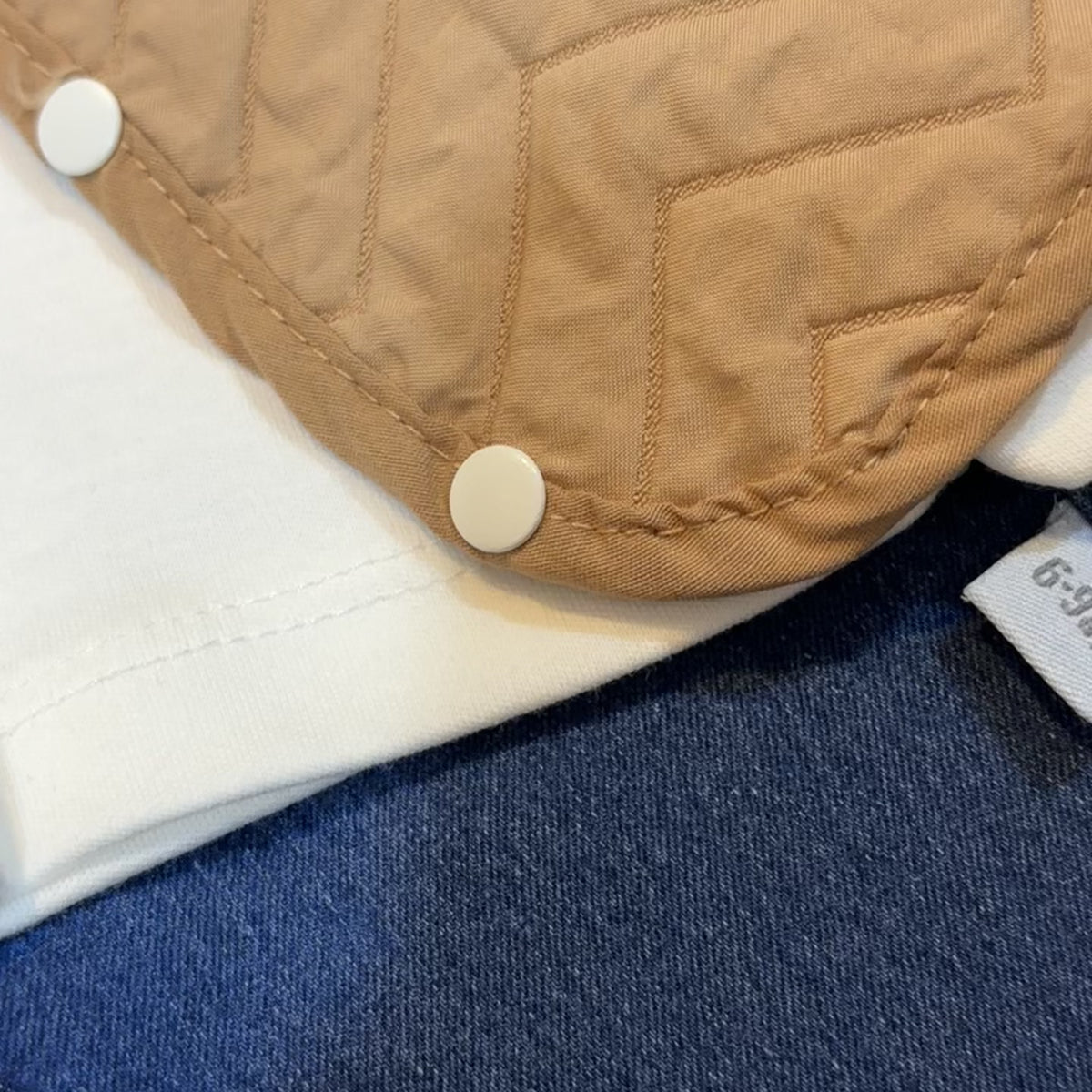 Baby Floral Quilted Jacket, Shirt & Denim Pant 3PC Set
