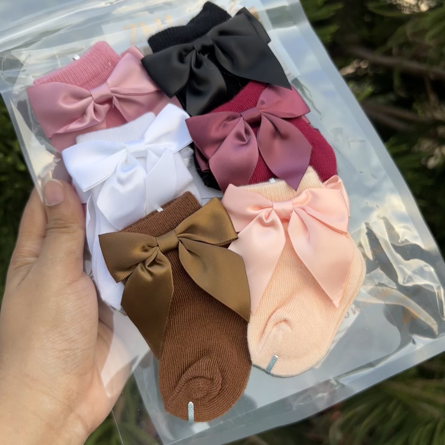 Pack of 6 Bow Baby Socks