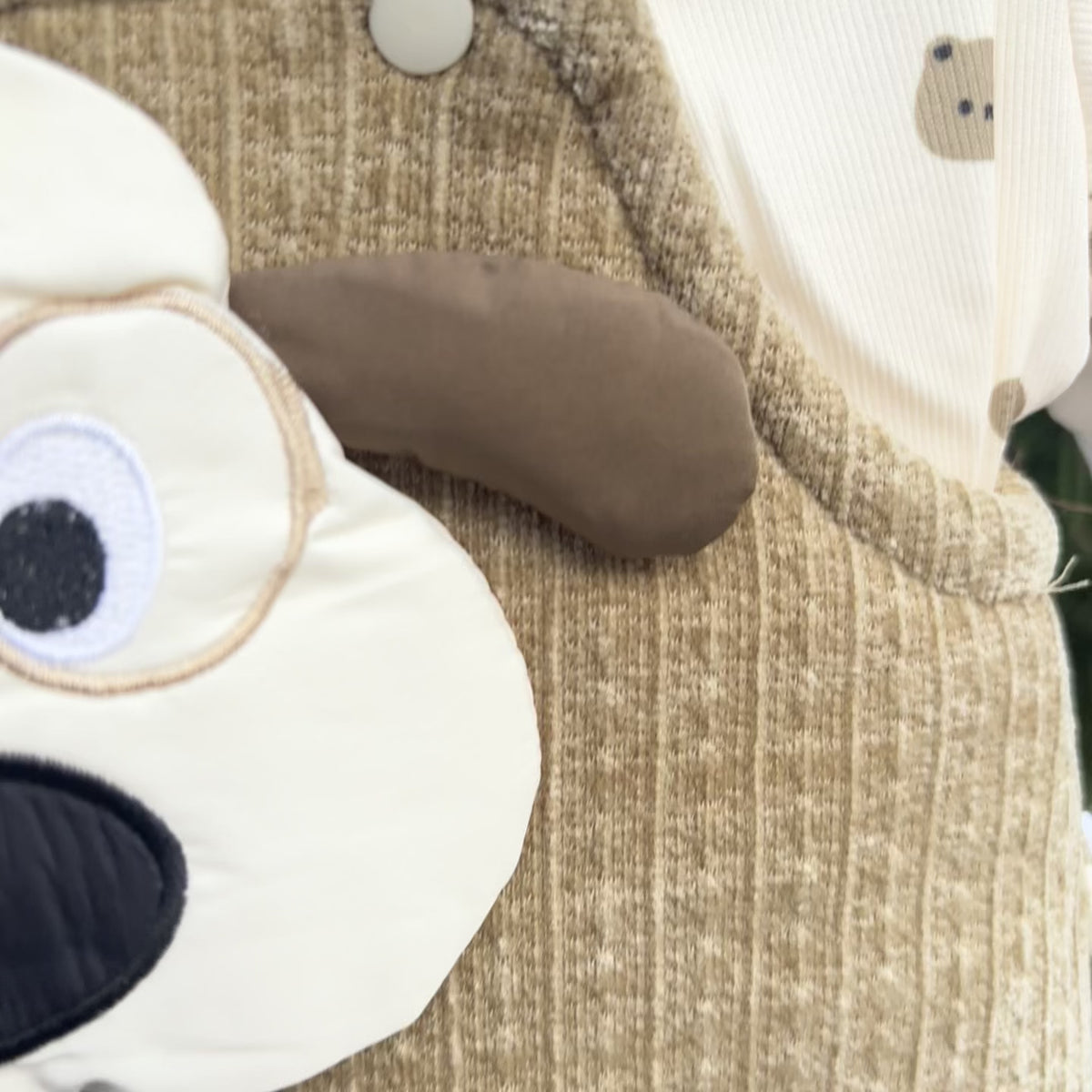 Boys Puppy Applique Dungaree & Shirt Set