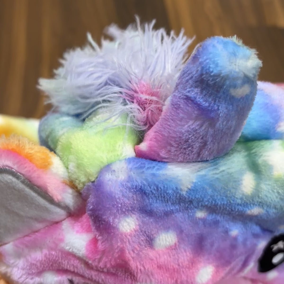 Kids Rainbow Unicorn & Frog Hooded Plush Romper