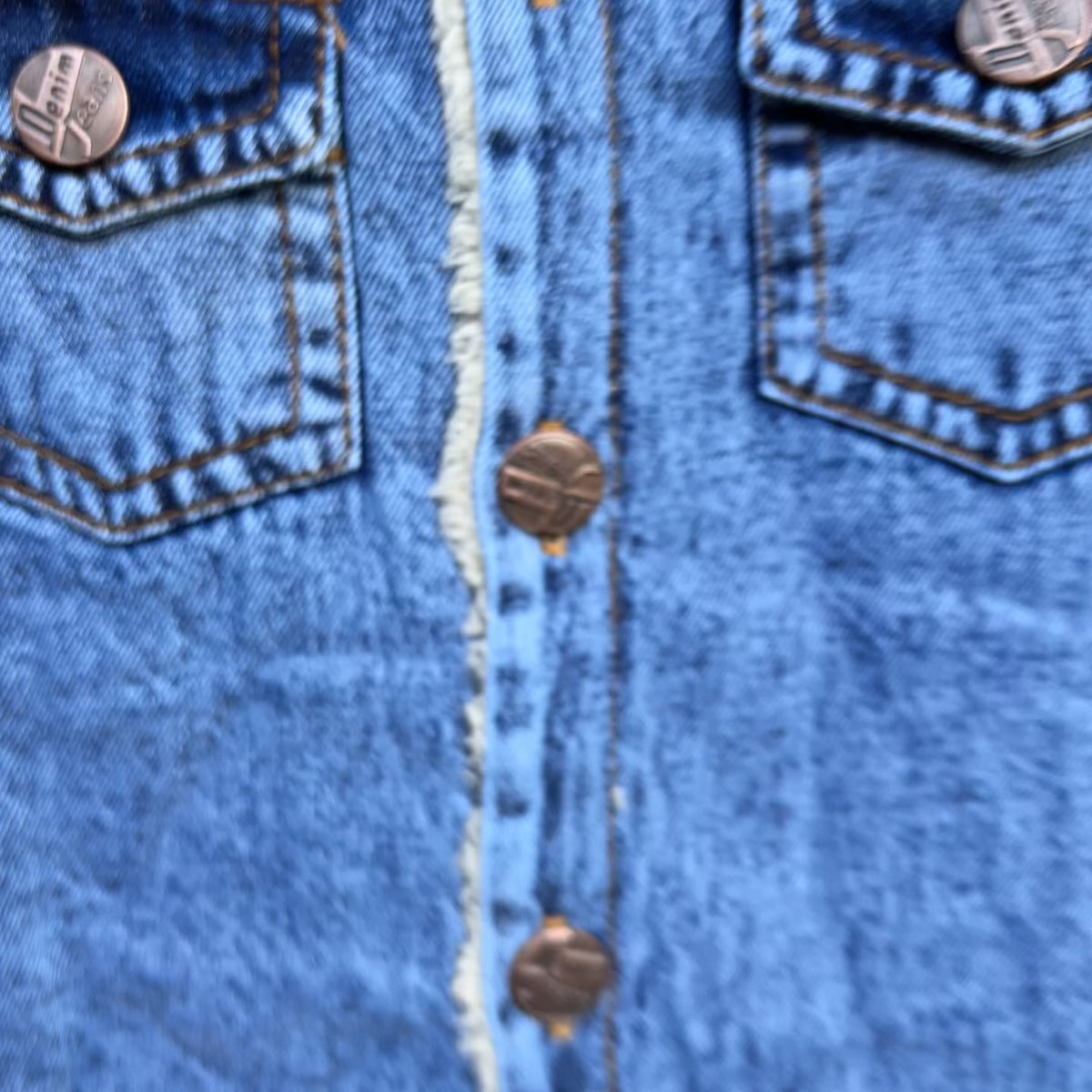 Baby Sherpa Collar Denim Romper