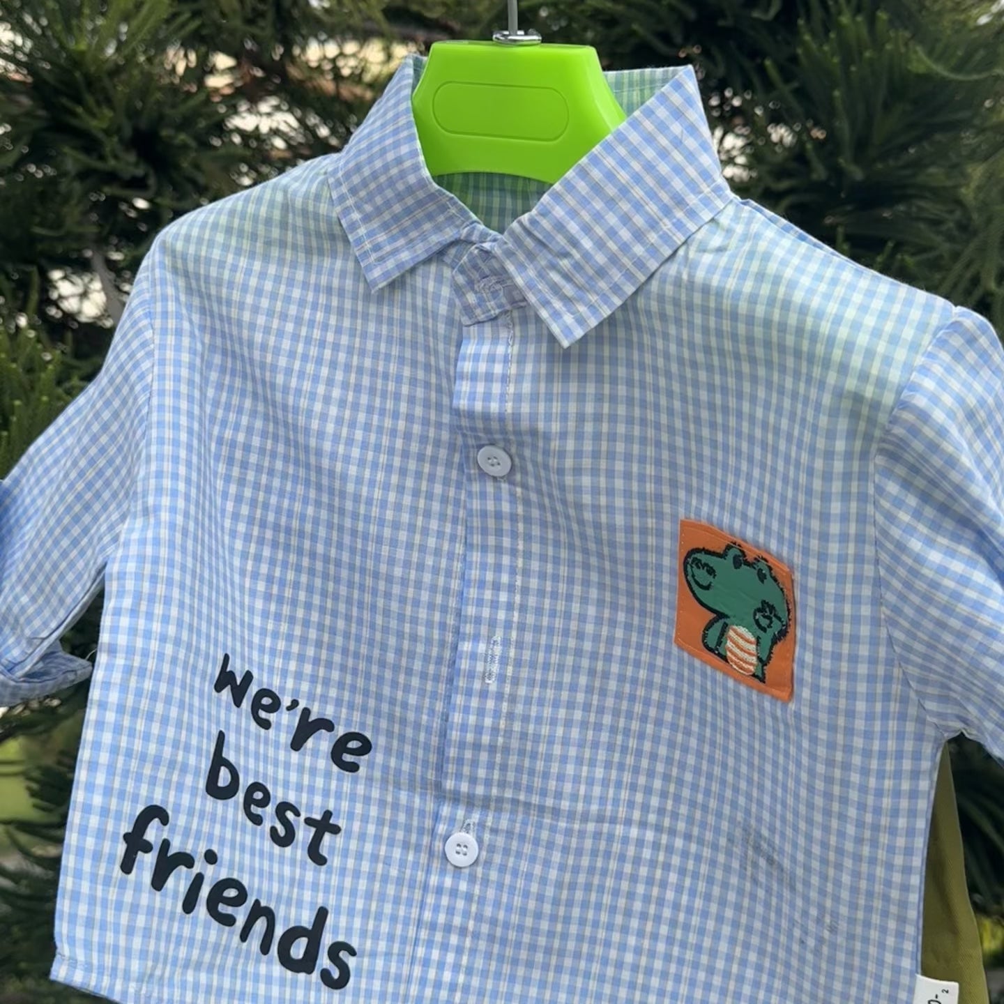 Boys Check Shirt & Pants 2PC Set – 2 Colors