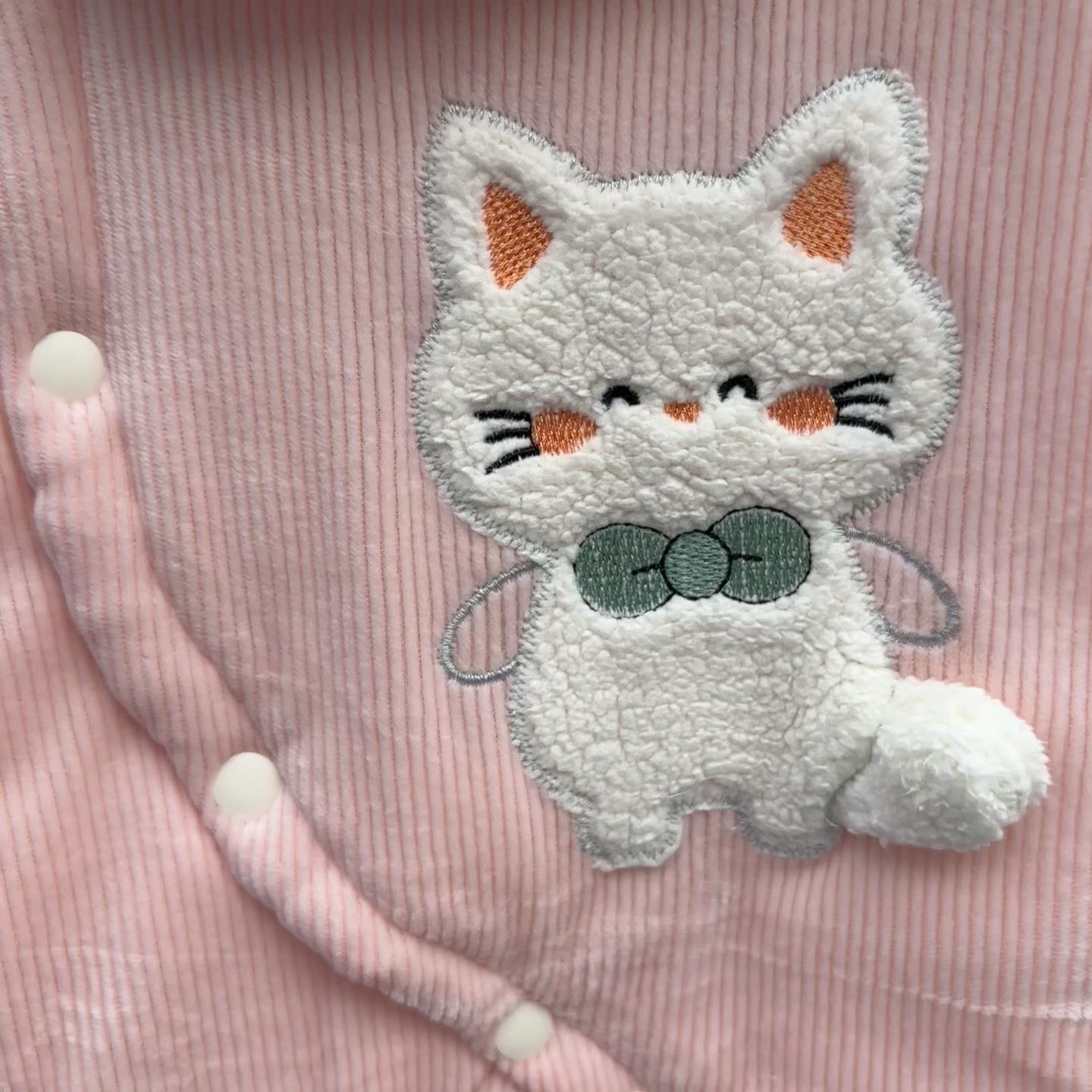 Cute Kitty Velvet Baby Romper – 3 Colors