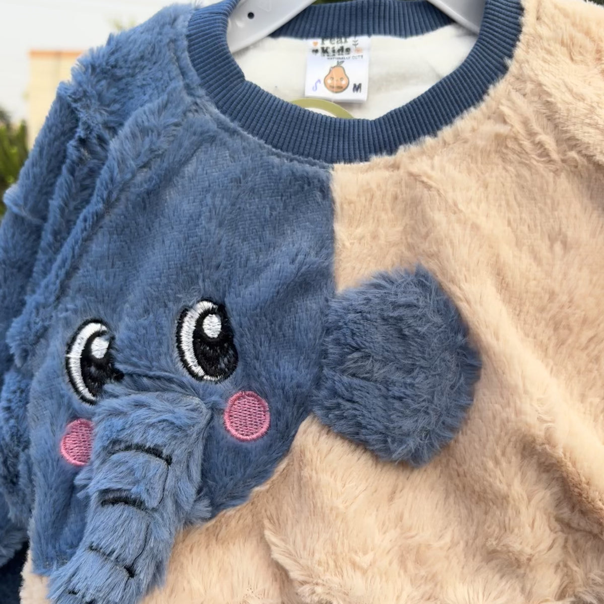 Kids Elephant Face Shaggy Shirt & Trouser 2PC Suit
